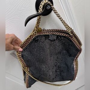 Stella McCartney vegan embellished Gold Chain Shoulder Bag